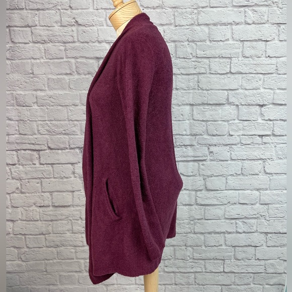 Barefoot Dreams Cozychic Lite Island Wrap Burgundy Cardigan Size XXS/XS - Picture 5 of 6